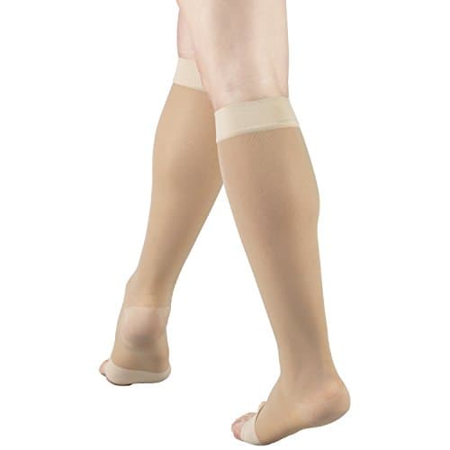 Truform 1772, Women's Compression Stockings,Sheer, Knee High, Open Toe, 15-20 mmHg, Medium, Nude - 0.25 pound (1772ND-M) — view 6