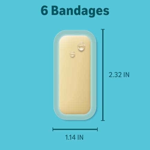 Amazon Basics Hydrocolloid Gel Bandages, Large 6 Count — view 2