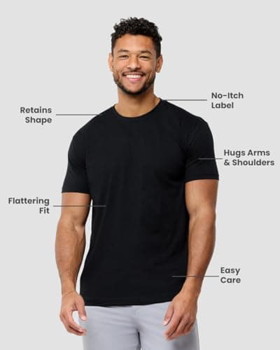 INTO THE AM Men's Plain Tees 9 Pack Multipack - Fitted Crewneck Gym Casual Workout Tshirts Shirts for Men (Black/Charcoal/Grey/Indigo/Ivory/Maroon/Navy/Olive Green/White, Medium) — view 3
