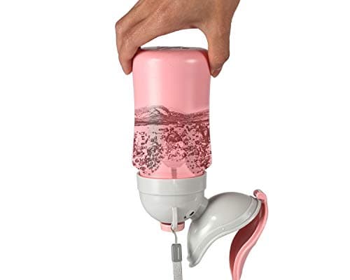 ONEDONE Travel Urinal Portable Potty Pee Cup for Kids Girls Urinal Emergency Toilet for Camping Car Travel and Kid Potty Pee Training Pee Bottle for Toddlers Kids Children Baby Girls(Pink) — view 2