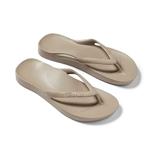 Archies Arch Support Flip Flops Men & Women Plantar Fasciitis Taupe M4/W5 — view 6