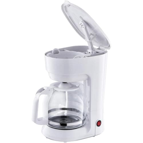 12-Cup Coffee Maker with Easy On/Off Switch, Easy Pour, Non-Drip Carafe with Removable Filter Basket,Keep Hot Plate,Clear Water Level Window Coffee Machine, Black (White) — view 2