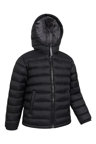 Mountain Warehouse Seasons Kids Padded Puffer Jacket - Boys & Girls Black Kids 11-12 Yrs (140-152 cm) — view 4