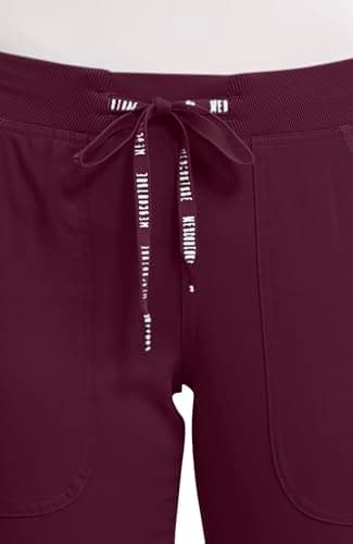 Med Couture Scrub Pants for Women Jogger Pant with 5 Pockets, Lightweight, Ultra Soft, 2-Way Stretch Fabric - MC7710, M, Wine — view 8