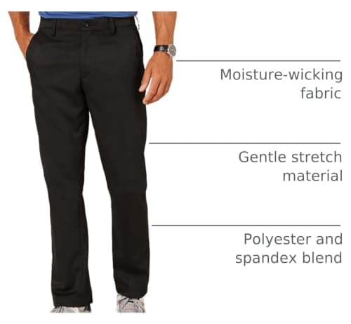 Amazon Essentials Men's Straight-Fit All-Day Stretch Golf Pant, Black, 38W x 34L — view 3