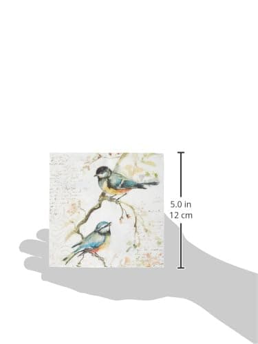 Boston International IHR Cocktail Beverage Paper Napkins, 20-Count, 5 x 5-Inches, Happy Little Titmice — view 5