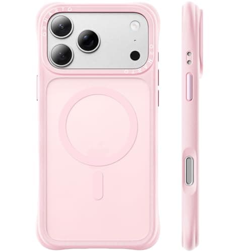 ORNARTO Magnetic for iPhone 17 Pro Max Case, 20FT Military-Grade Drop Protection, Compatible with MagSafe, Slim Shockproof Translucent Matte Phone Case for iPhone 17 Pro Max 6.9", Chalk Pink
