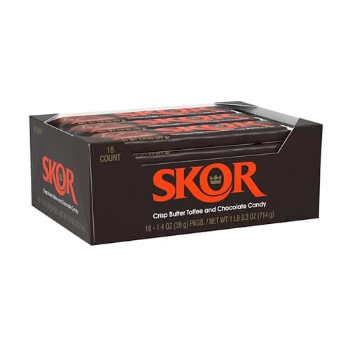 SKOR Crisp Butter Toffee and Chocolate Candy Bars, 1.4 oz (18 Count) — view 2