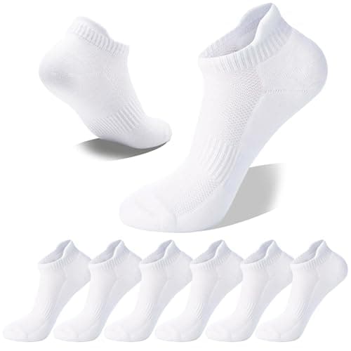 VoJoPi Ankle Socks for Women Cushioned Cotton Athletic Running Sock 6 Pack