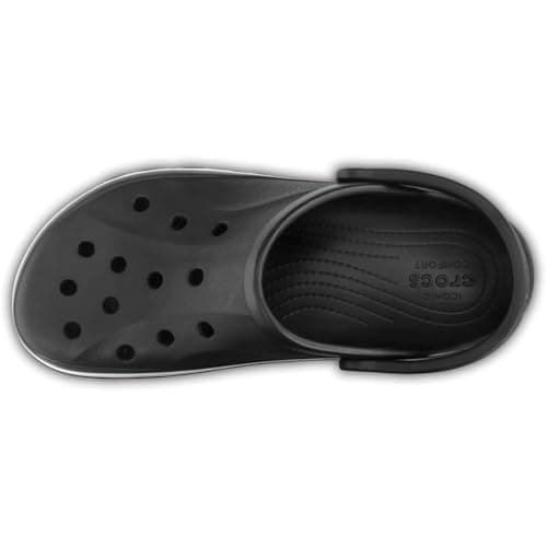 Crocs Unisex-Adult Bayaband Clogs, Black/White, 7 Men/9 Women — view 2