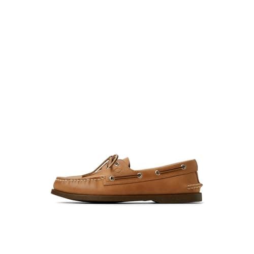 Sperry Men's Authentic Original 2-Eye Leather Boat Shoe, Royal Brown, 10.5