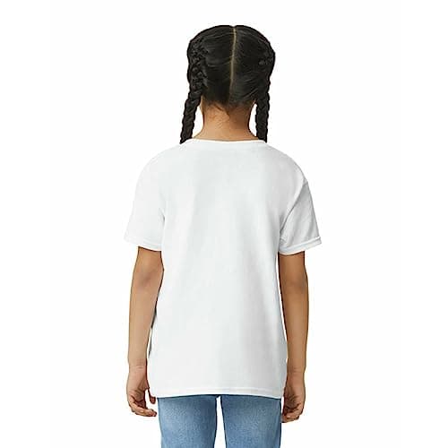 Gildan Youth Ultra Cotton T-Shirt, Style G2000B, 2-Pack, White, Large — view 3