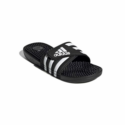 adidas Performance adissage Sandal, black/white/black, 8 M US — view 4