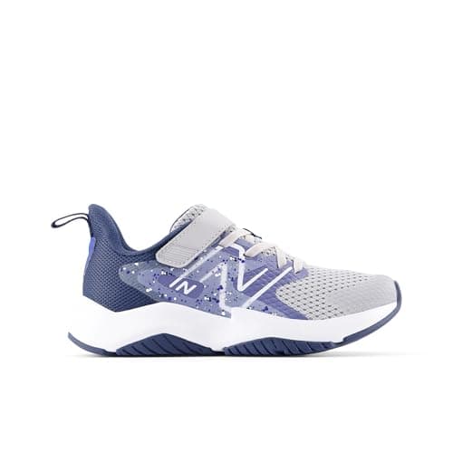 New Balance Kid's Rave Run V2 Hook & Loop Running Shoe, Raincloud/Dream State/Nb Navy, 8 M Toddler — view 2