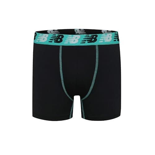 New Balance Boys' 3.5" Underwear, Performance Boxer Briefs (4 Pack), Midnight Violet/Ice/Airy Teal/Black, Medium — view 4