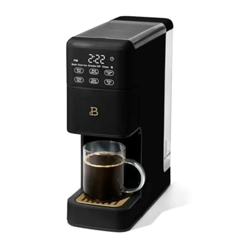 Programmable Single Serve Coffee Maker with Integrated Burr Grinder, Touch Controls, Fresh Custom Brew, Compact Design, Easy to Use
