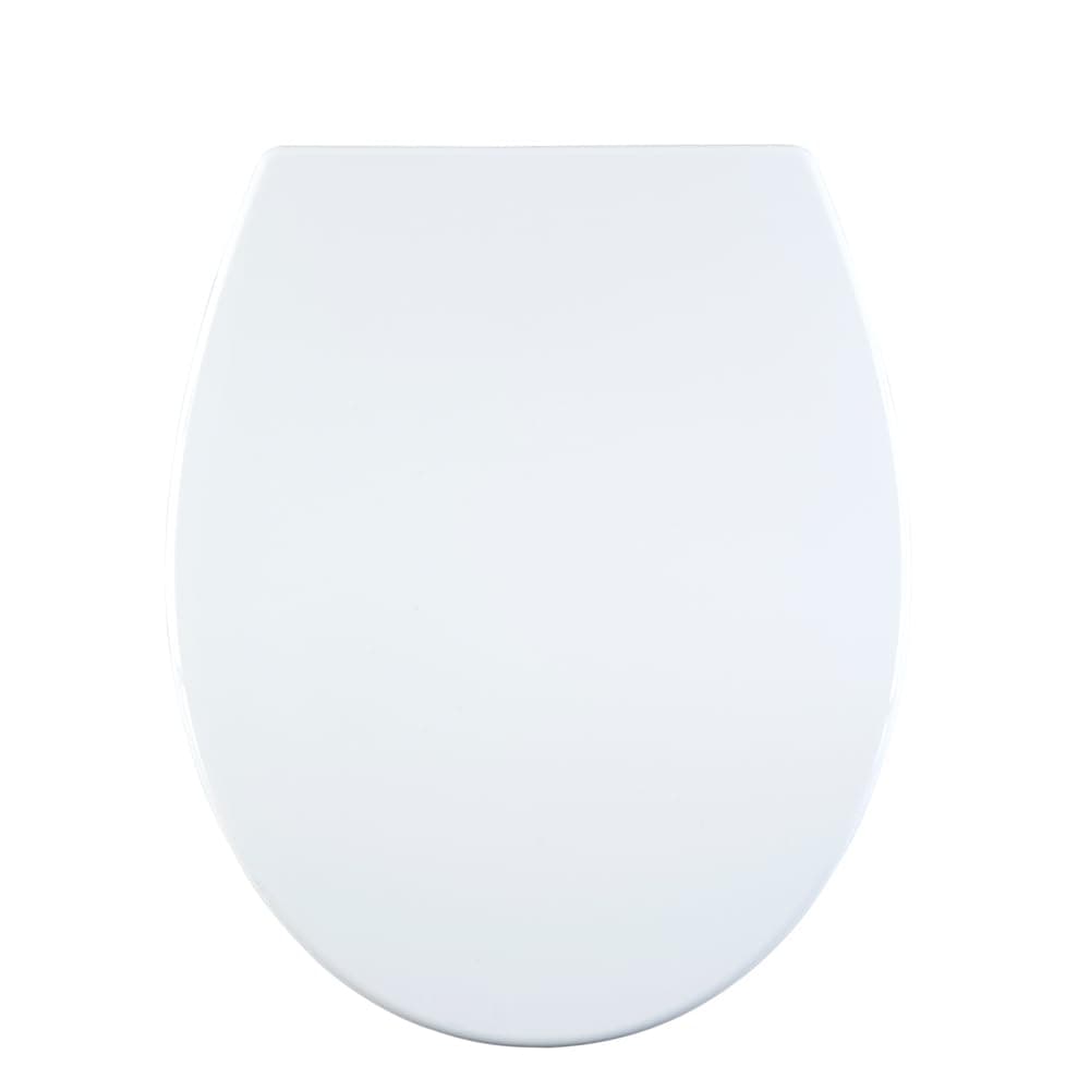AQUALONA® Premium Thermoplastic Toilet Seat Soft Close Hardwearing Seat with Two Button Hinge Release D Shaped Easy to Clean Simple Installation Top and Bottom Fittings (White - D Shape) — view 12