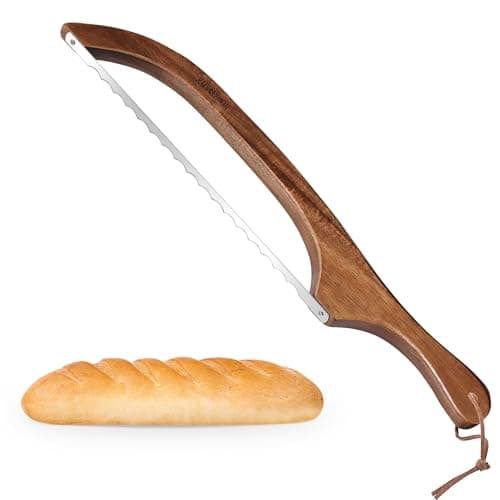 RAPSAKEMOH Bread Knife for Homemade Bread sourdough,Bread slicer for Homemade Bread, Sourdough bread knife, Baguettes and More Cuts Thin,Bow Design Easy to Cutting Even Slices