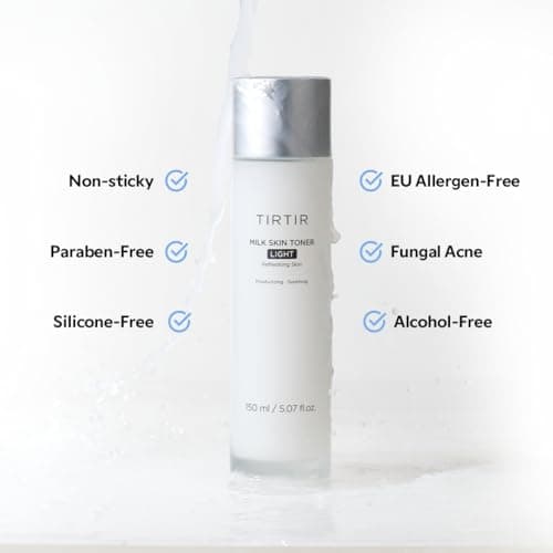 TIRTIR Milk Skin Toner Light | Instant Hydration with 4% Niacinamide, Pore-Tightening, Vegan Toner for Acne-Prone, Sensitive & Oily Skin, Fungal Acne Safe, Panthenol, Allantoin, Vitamin B — view 4