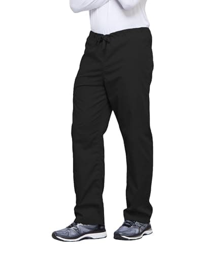 Cherokee Cargo Pant for Men and Women with 3 Pockets Adjustable Webbed Drawstring 4100T, M Tall, Black