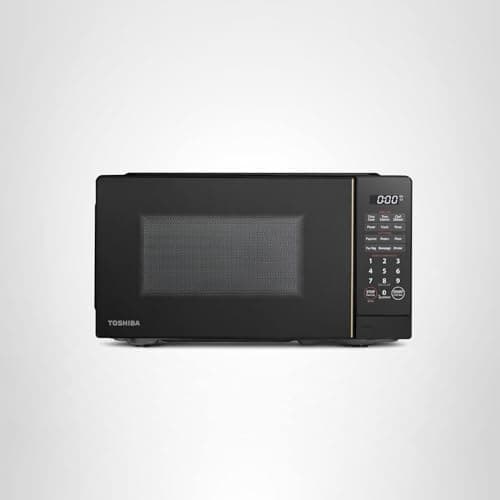 TOSHIBA Small Microwave Oven with 11 Power Levels, ChefDefrost, Sound On/Off & Eco Mode, Cu Ft, 700W, Black, MM-EM07PA(BK), 0.7 Cu.Ft — view 9