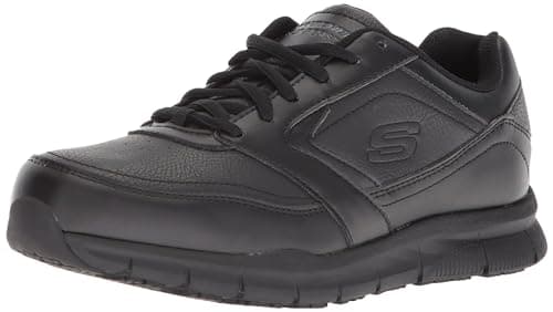 Skechers for Work Women's Nampa-Wyola Food Service Shoe, black polyurethane, 5 M US