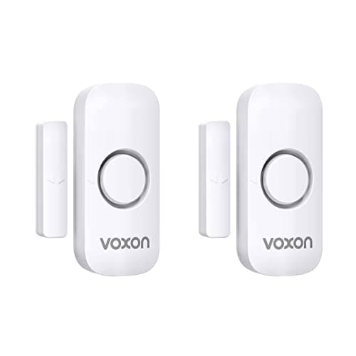 Window Alarm Door Alarms for Kids Safety, VOXON Wireless Door Alarm for Home Security Personal Security Window Alarms Sensor Burglar Door Alarm for Pool, Cars, Sheds, Caravans DIY Kit Pack of 2