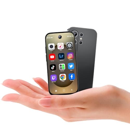 Pdfbenli Mini Phone for Kids, Unlocked 4G Mini Smartphone, 3GB+32GB, 2800Mah, 3.0 Inch Eye Protection Screen, GPS, Dual SIM, Face ID, Android 10.0, Boys Girls 7-12 Birthday Gifts (Black)