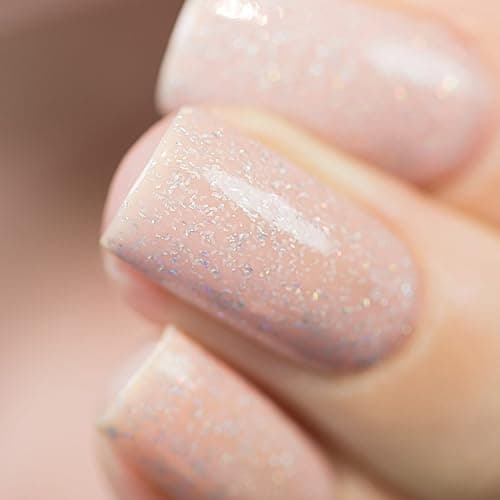 ILNP Birthday Suit - Cashmere Pink Holographic Nail Polish, Sparkly Neutral Nude, Chip Resistant Manicure, Non-Toxic, Vegan, Cruelty Free, Non-Gel — view 6