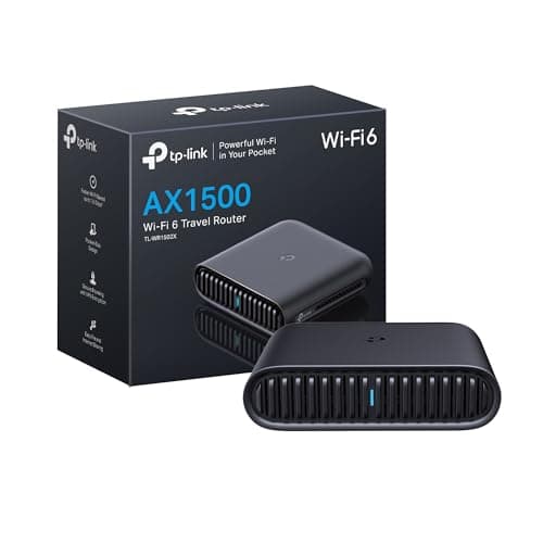 TP-Link Roam 6 AX1500 Dual-Band WiFi 6 Portable Travel Router (TL-WR1502X), Pocket-Sized, USB-C Powered, OpenVPN/WireGuard, USB Tethering, Gigabit Ports, Multi-Mode, Hotel/Cruise/Travel Ready