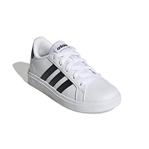 Adidas Unisex Kids Grand Court 2.0, White/Core Black/Core Black, 3/Little Kid — view 3