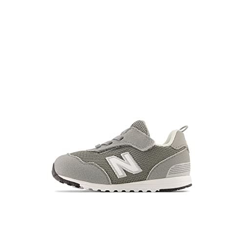 New Balance Kid's 515 V1 New-b Hook and Loop Sneaker, Slate Grey/White, 8 Wide Toddler