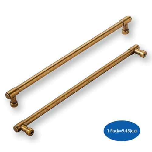 khtumeware 2 Pack 12 Inch(305mm) Vintage Antique Brass Cabinet Pulls Kitchen Cabinet Hardware for Cupboard Drawer Handles Dresser Pulls — view 2