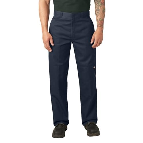 Dickies Men's Loose Fit Double Knee Twill Work Pant, Dark Navy, 32W x 34L