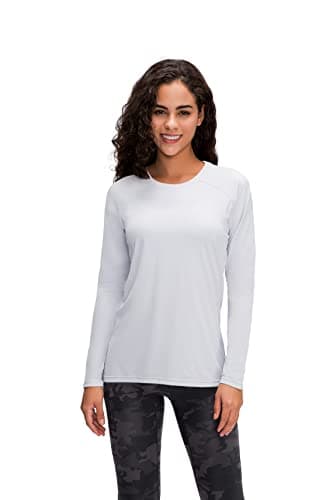 Boyzn Women's 3 Pack Long Sleeve Workout Running Shirts, UPF 50+ Sun Protection Shirts, Athletic Exercise Gym Yoga T-Shirts Black/White/Grey 3P01-M — view 2