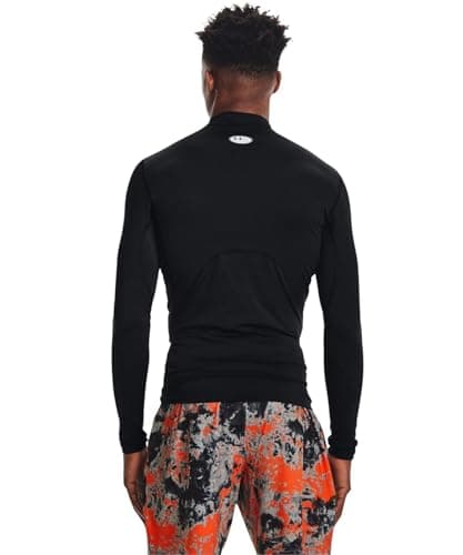 Under Armour Men's ColdGear Armour Compression Mock , Black (001)/White, Medium — view 2