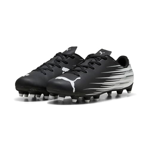 Puma Unisex-Child ATTACANTO Firm, Artificial Ground Soccer Cleats, Black-White AH25, Big Kid 5 — view 4