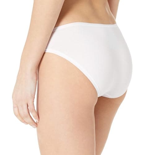 Amazon Essentials Women's Cotton Stretch Bikini Panty, 6-Pack White, Large — view 2