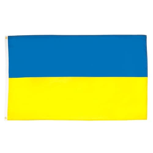 AZ FLAG - Ukraine Flag - 150x90 Cm - 100D Polyester Ukrainian Banner with Two Metal Grommets - Fade Resistant - Vivid Colors - 3' x 5' Feet - 3x5 Ft