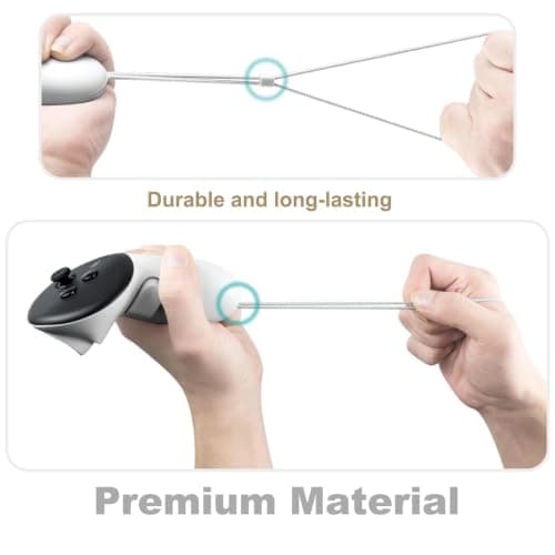 Wrist Straps for Meta Quest 3 & Quest 3S Controllers, Adjustable Replacement Hand Straps, Durable Secure Fit VR Accessories, Easy Installation - Black — view 5