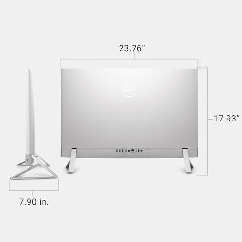 Dell 27 All-in-One Desktop ec27250-27-inch FHD (1920 x 1080) Display, Intel Core 5 Processor 120U, Graphics, 16GB DDR5 RAM, 512GB SSD, Windows 11 Home, Onsite Service - White — view 7