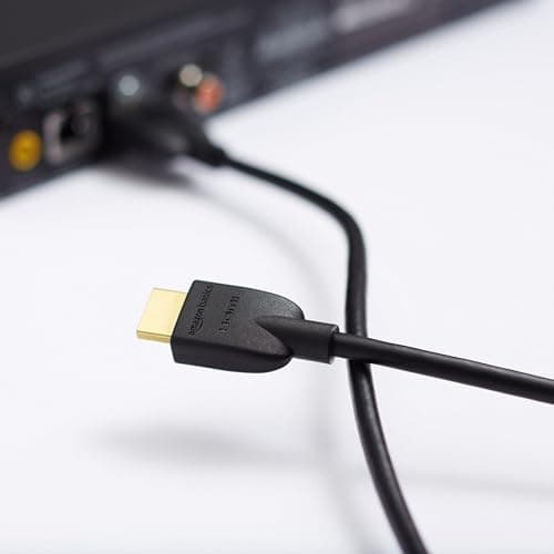 Amazon Basics HDMI Cable, 3ft, 4K@60Hz, High-Speed HDMI 2.0 Cord, 18Gbps, 2160p, 48 bit, Compatible with TV/PS5/Xbox/Roku, Black — view 4