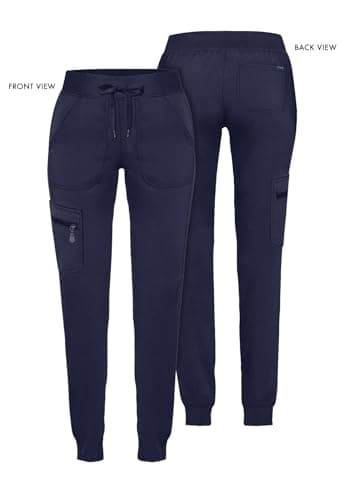 Adar Pro Scrubs for Women - Ultimate Yoga Jogger Scrub Pants - P7104 - Navy - XL — view 4