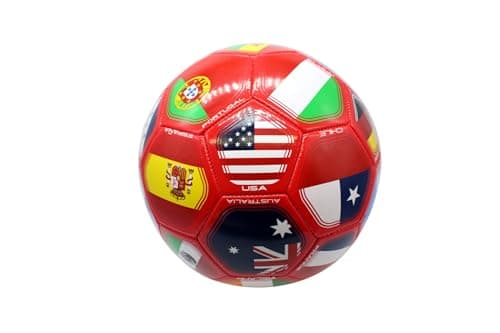 Tripact Inc 2026 World Cup World Flag Training Outdoor Soccer Ball – Size 5 – Red — view 2