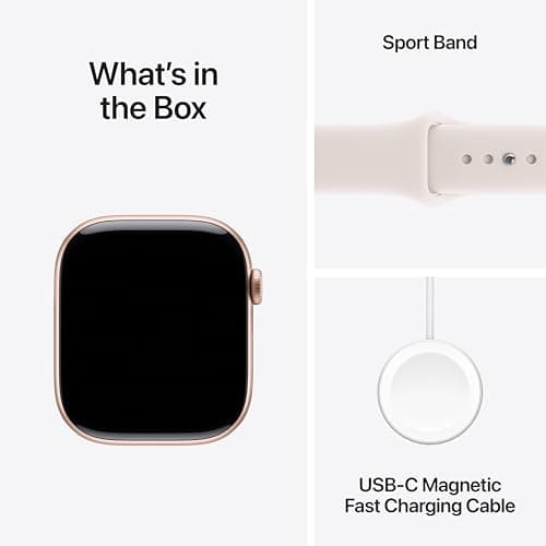 Apple Watch Series 11 [GPS 46mm] Smartwatch with Rose Gold Case and Light Blush Sport Band - S/M. Sleep Score, Fitness Tracker, Health Monitoring, Always-On Display, Water-Resistant — view 3
