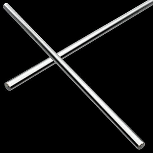 Litoexpe 2-Pack 8mm x 300mm Linear Motion Rods Shaft Guide for 3D Printer and DIY Craft Tool, Linear Motion Guide Case Hardened Chrome, Diameter 8mm, 5/16" x 11.81" — view 2