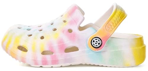 KVbabby Boys Girls Garden Clogs Slip on Sandals Water Shoes Children Shower Beach Pool Slippers(Rainbow,2.5-3 Big Kid) — view 2