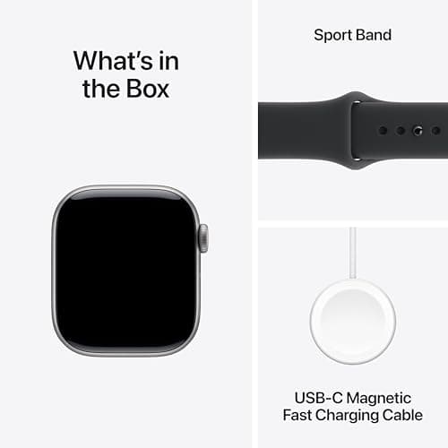 Apple Watch Series 11 [GPS + Cellular 42mm] Smartwatch with Space Gray Case and Black Sport Band - M/L. Sleep Score, Fitness Tracker, Health Monitoring, Always-On Display, Water-Resistant — view 3