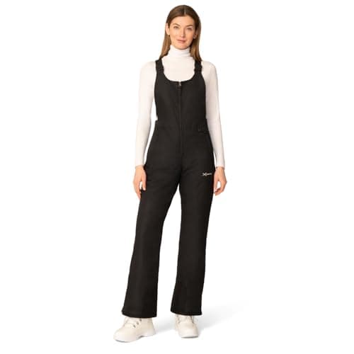 Arctix Women's Essential Insulated Bib Overalls, Black, Large (12-14) Regular