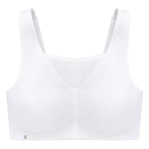 Glamorise Women's No-Bounce Camisole Sports Bra Wirefree #1066, White, 34H — view 3